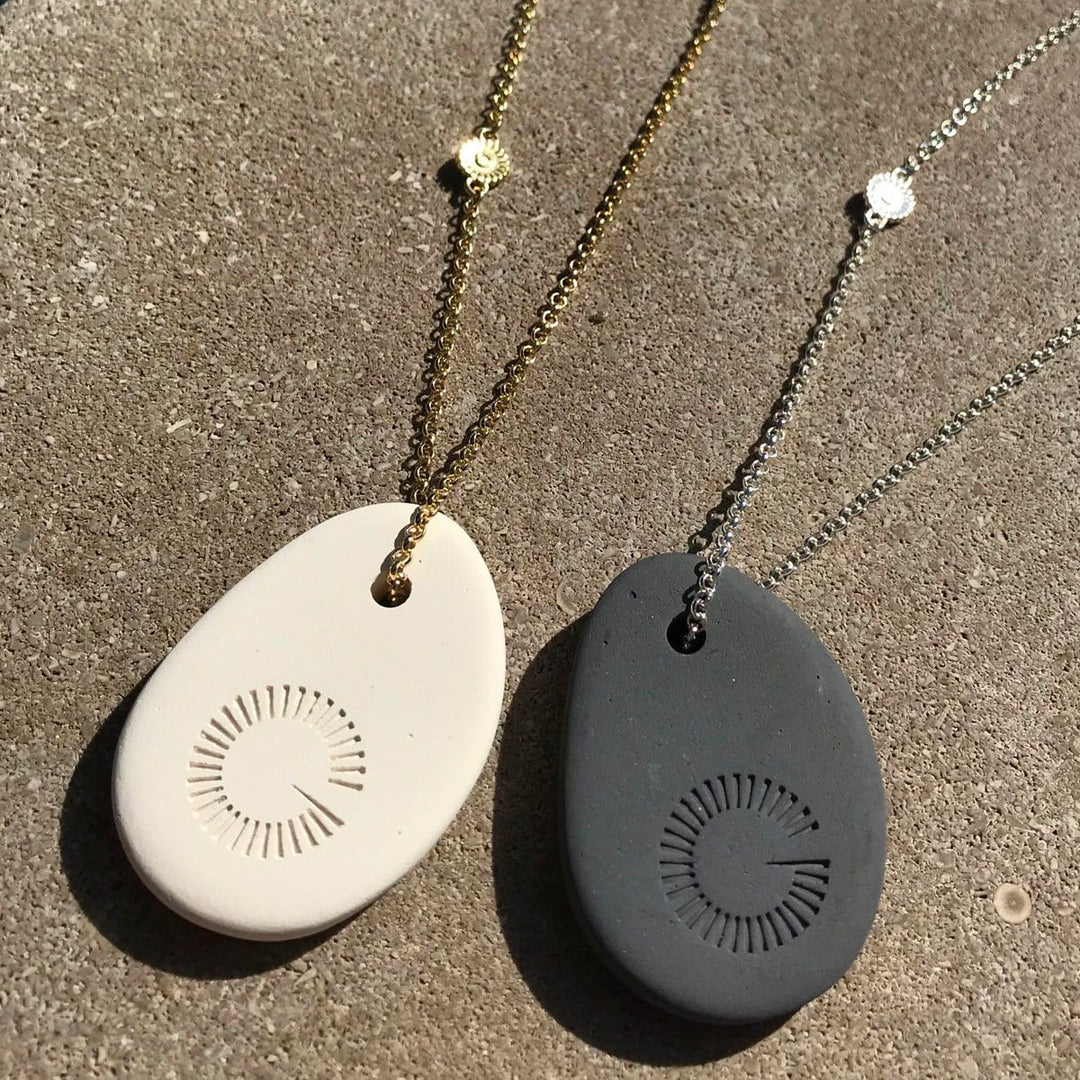Jewelry Jewelry CERAMIC PEBBLE - grey&amp;silver